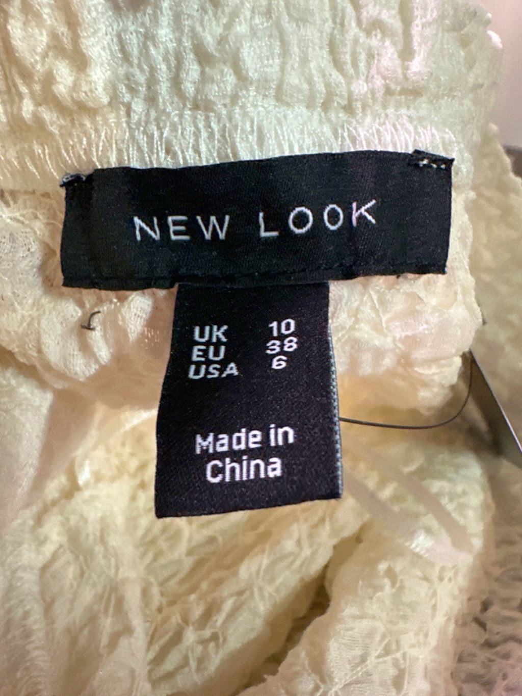 New Look Cream Teddy Textured Skirt UK 10