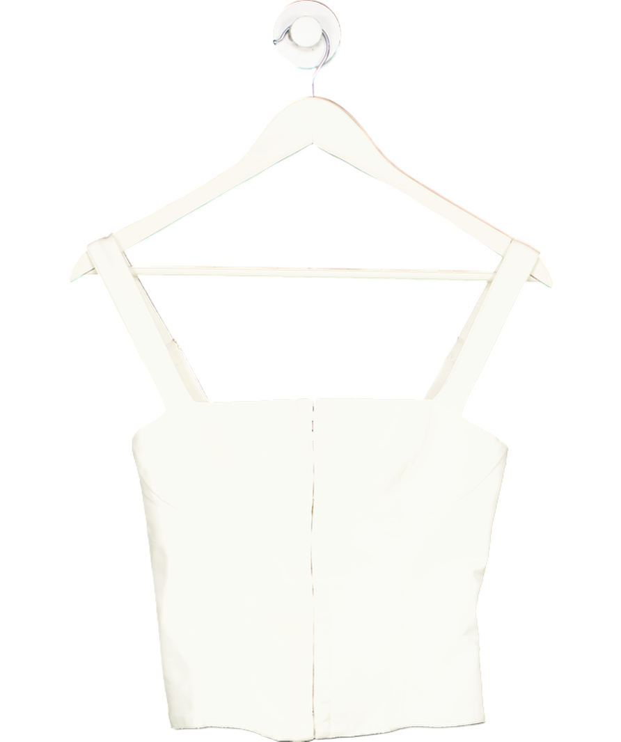 BOA White Square Neck Hook And Eye Corset UK S