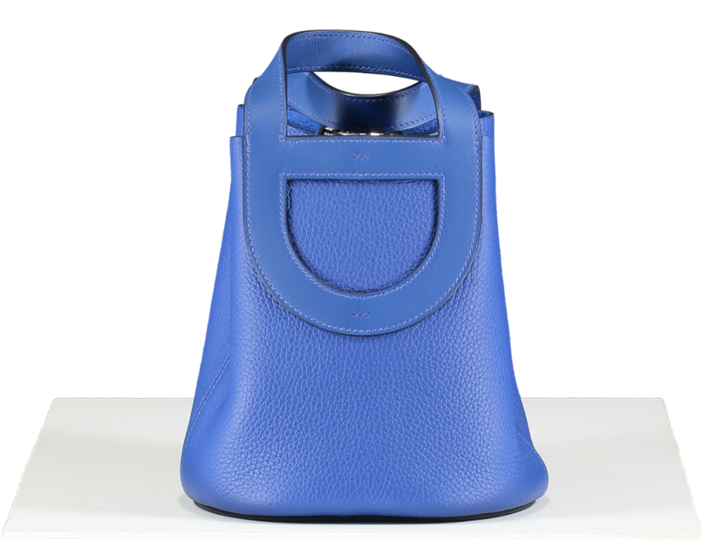 Hermès In The Loop 18 Taurillon Clemence Leather Bleu Royale Bag with palladium hardware BOX FRESH