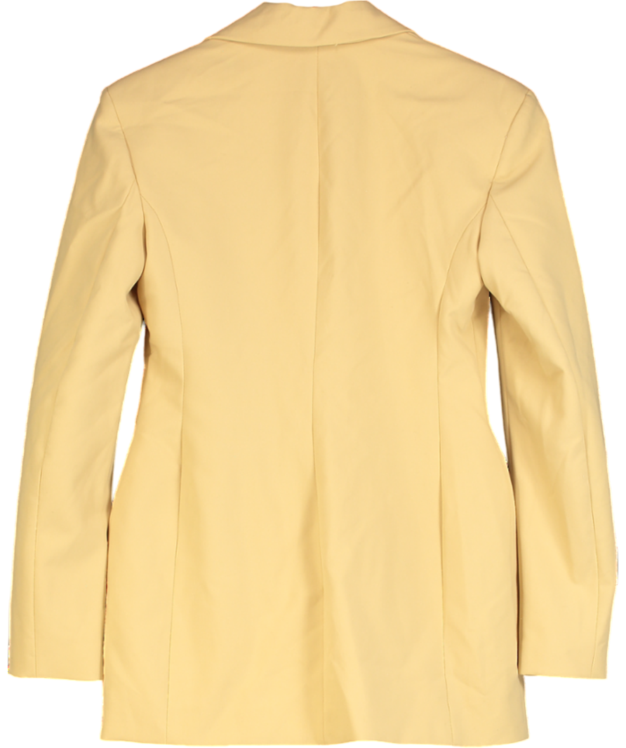 River Island Beige V-neck Collared Focus Blazer UK 8