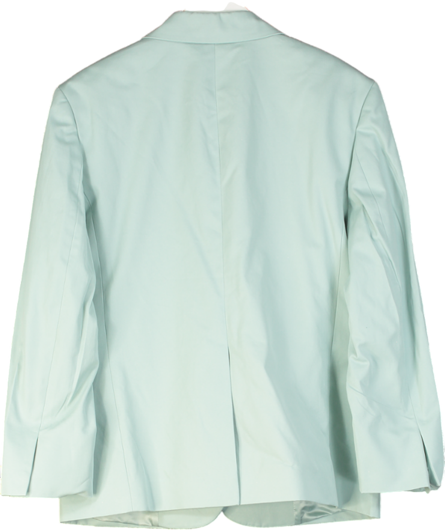 PANGAIA Blue Organic Cotton Oversized Tailored Blazer UK S