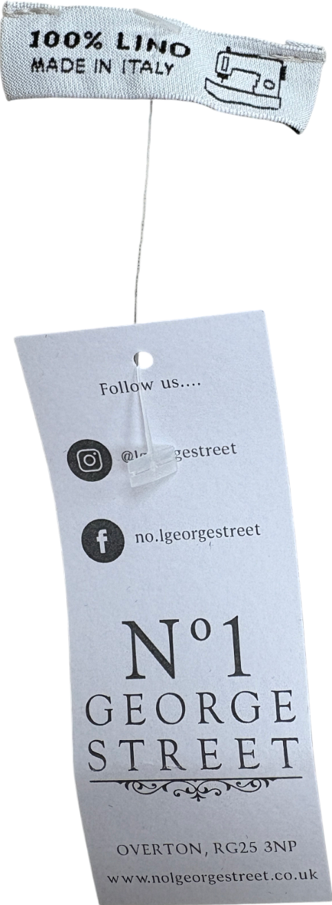 No1 George Street Beige Carmen Linen Blouse UK S/M