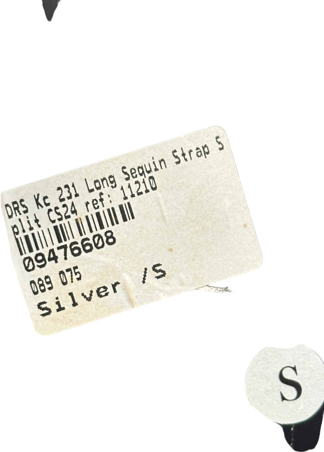 Key Couture Silver Long Sequin Strapless Dress S