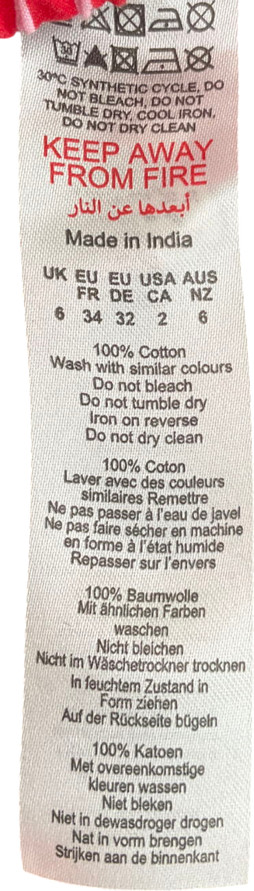 Nasty Gal Red Cotton Stripe Multiwear Pajama Shirt And Shorts Set UK 6