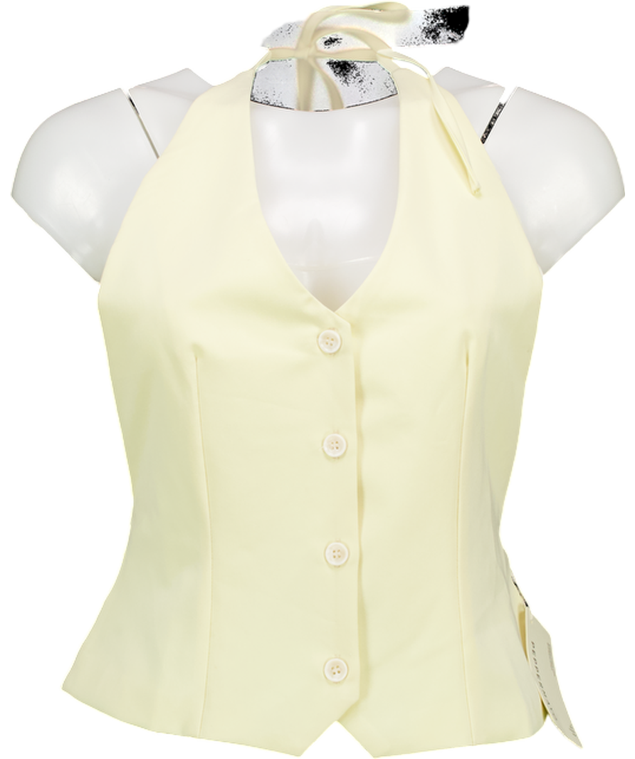 peppermayo Yellow Sarah Halterneck Vest Top UK 8
