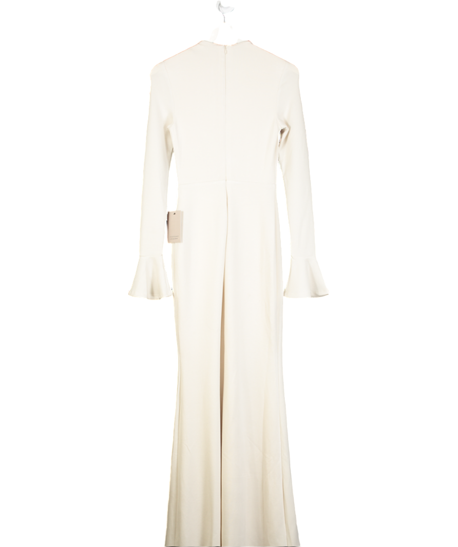 OddMuse Cream Knitted Long Sleeve Maxi Dress UK XS