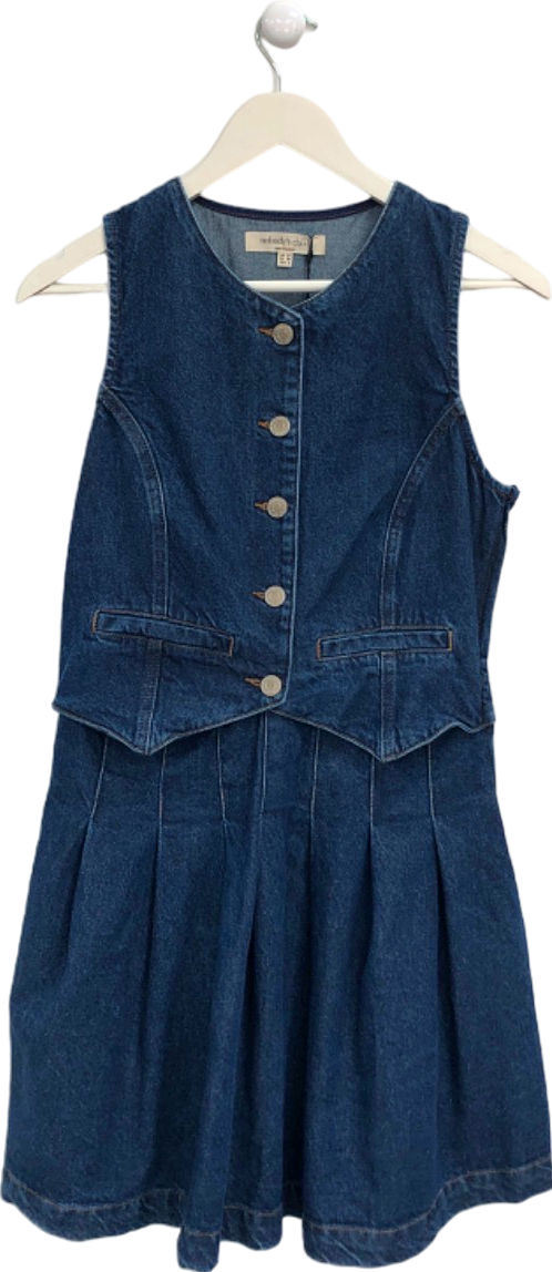 Nobody's Child Blue Denim Sinatra Mini Dress UK 10