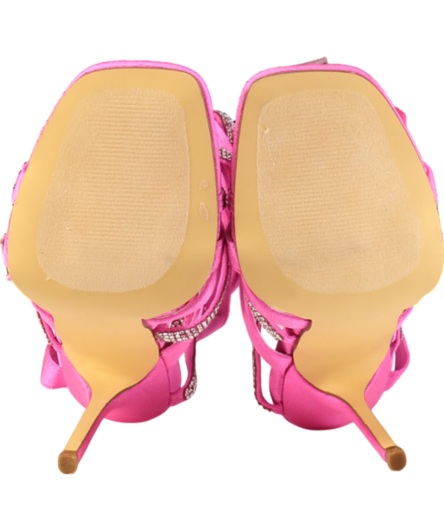 Liliana Pink Going Out All Night Wrap Up Heels UK 7 EU 40 👠