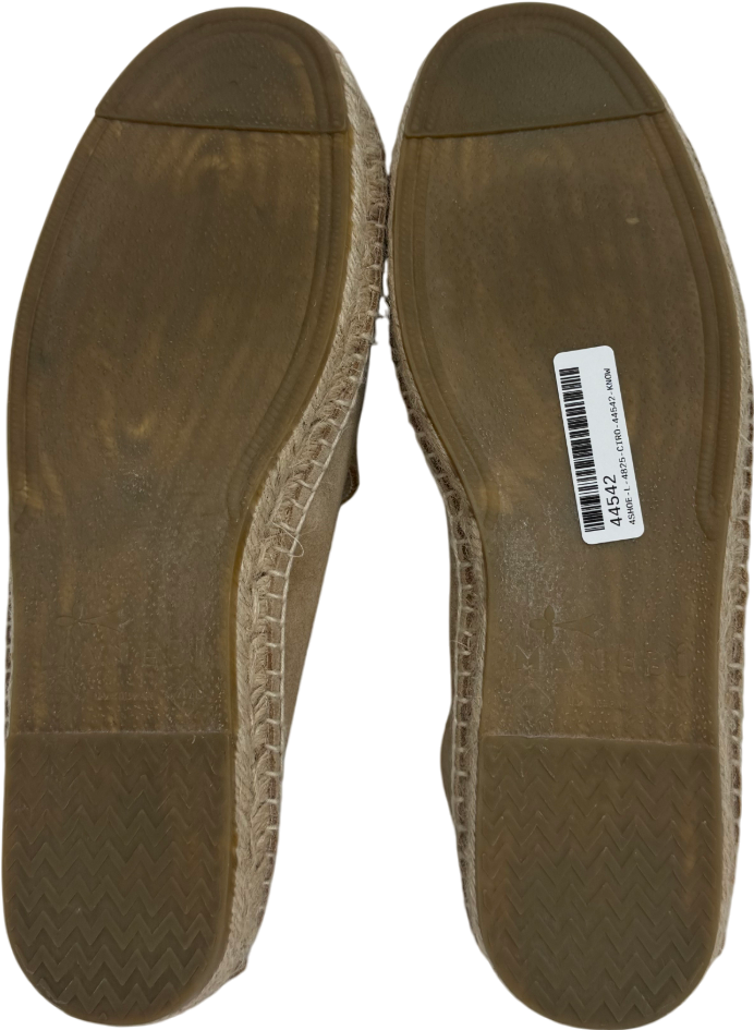 Manebi Beige Flat Suede Espadrilles UK 9 EU 43 👞