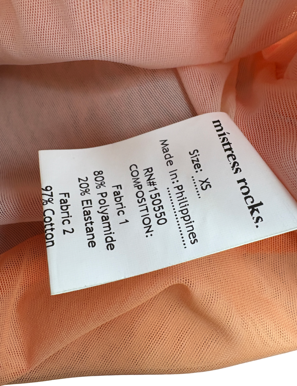 Mistress Rocks Orange Ombre Top With Lace Up Corset UK XS