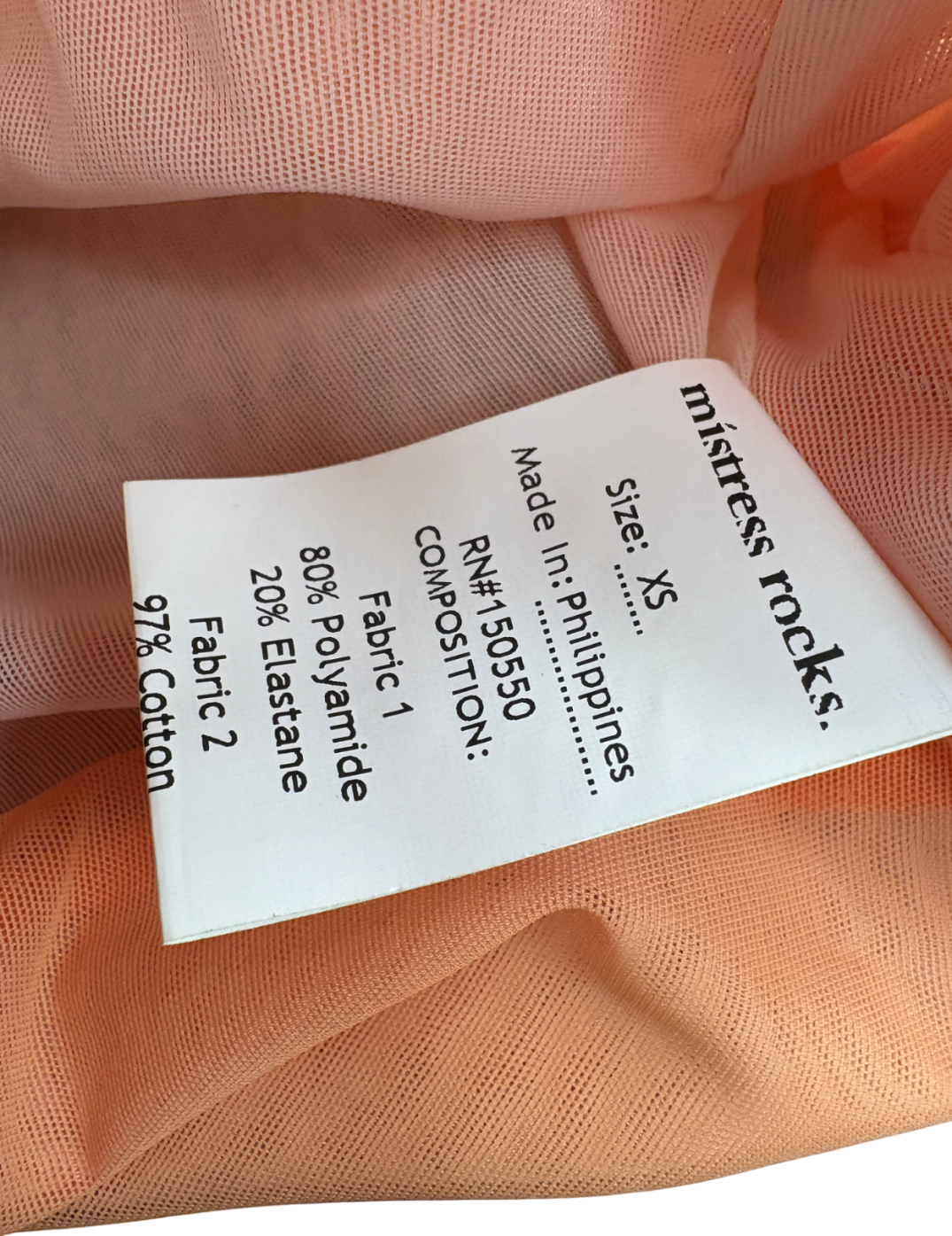 Mistress Rocks Orange Ombre Top With Lace Up Corset UK XS