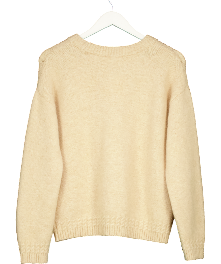 Sezane Cream Baby Alpaca Vanilla Jumper UK S