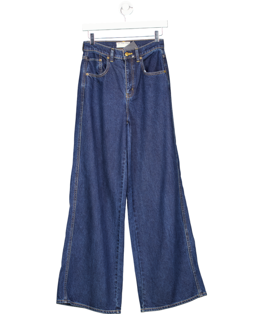 Free People Dark Blue We The Free Crvy Gia Wide-leg Jeans W25