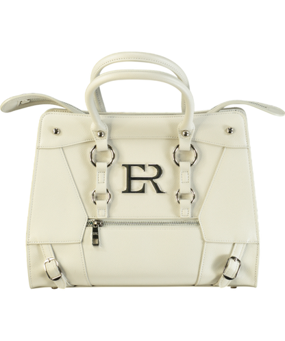 Eden Reflex Luxury Vegan Beige Ivory Top Handle Bag