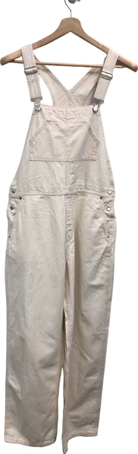 Weekday White Dusty Dungaree UK 10