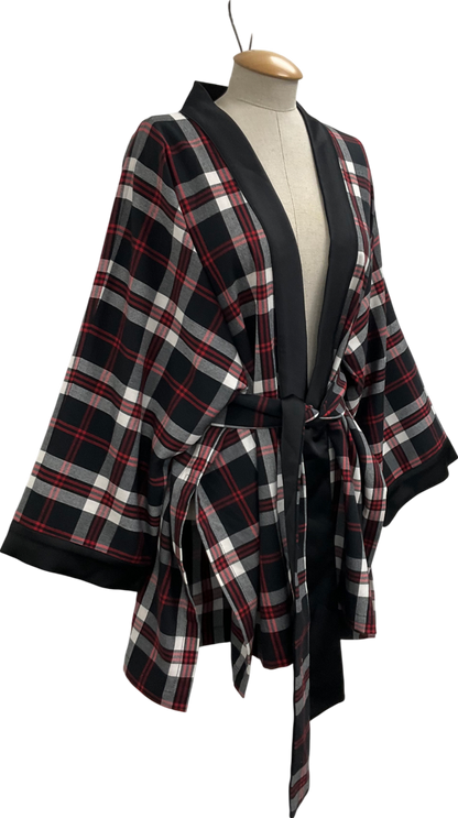 Locker Room Red Tartan Kimono UK S