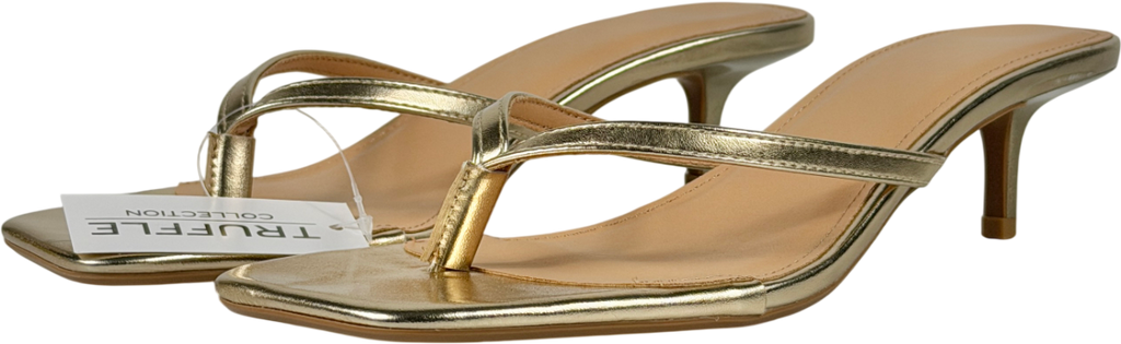 Truffle Collection Metallic Lammy Kitten Heels UK 6 EU 39 👠