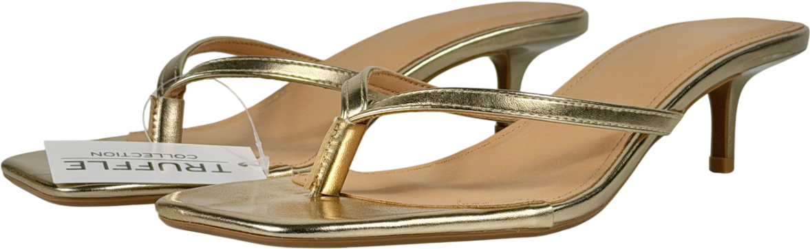 Truffle Collection Metallic Lammy Kitten Heels UK 6 EU 39 👠