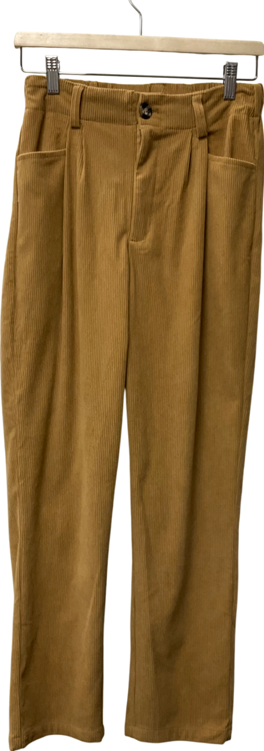 Beige Corduroy Trousers UK S