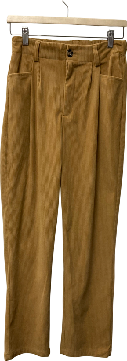 Beige Corduroy Trousers UK S