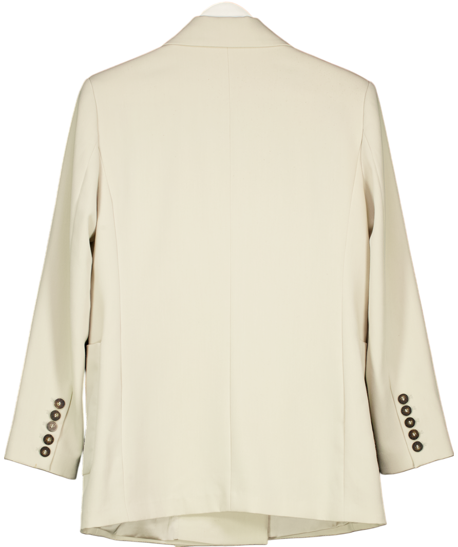 Mint Velvet Cream Double Breasted Blazer UK S