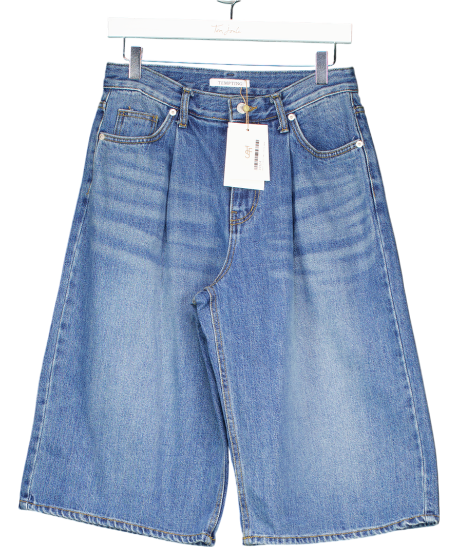 the frankie shop Blue Kendon Denim Bermuda Shorts - Medium Wash UK S