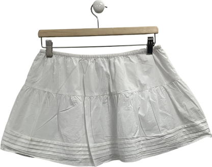 White Fox White Cotton Mini Skirt UK M