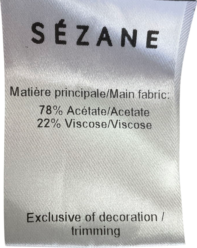 Sezane Black Cropped Cape Blazer One Size