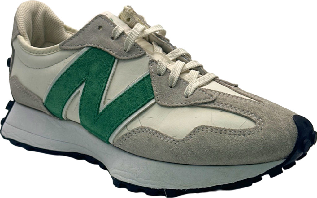 New Balance White/Green 327 Trainers UK 7.5