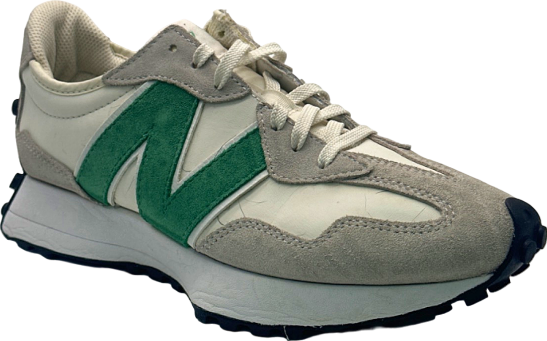 New Balance White/Green 327 Trainers UK 7.5