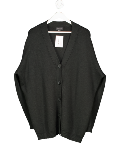 Bazilika Black Oversize Merino Wool Blend Cardigan UK XS