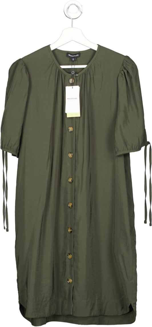 Whistles Green Frankie Button Through Dress BNWT UK 8