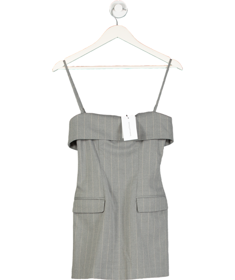 Lovers and Friends Grey Erin Mini Dress UK XS