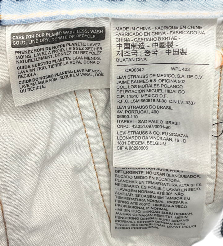 levis Blue 501 Original Skinny Distressed Jean UK XS