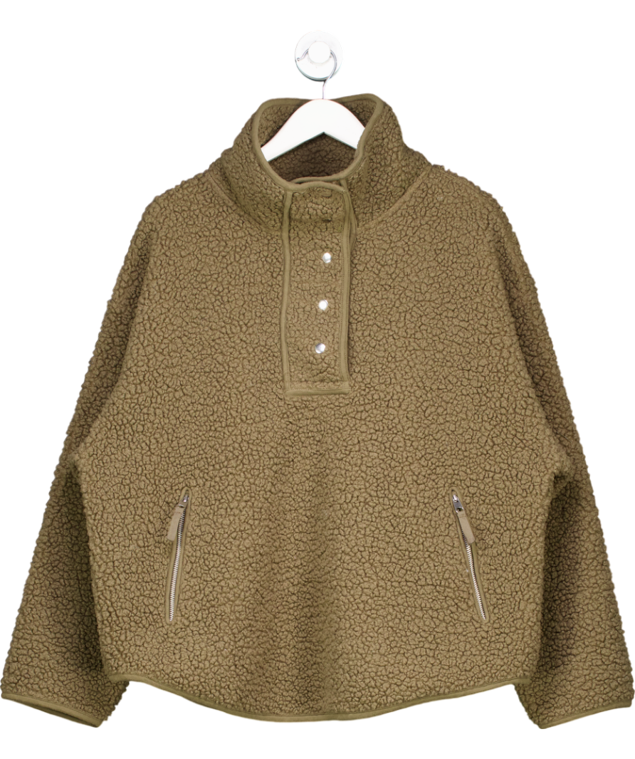 H&M Olive green borg Teddy Fleece UK L