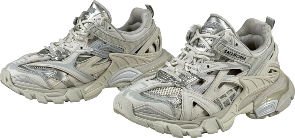 BALENCIAGA Track 2.0 White / Grey Trainers UK 3 EU 36 👠
