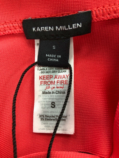 Karen Millen Coral Textured Cross Front Swimsuit S
