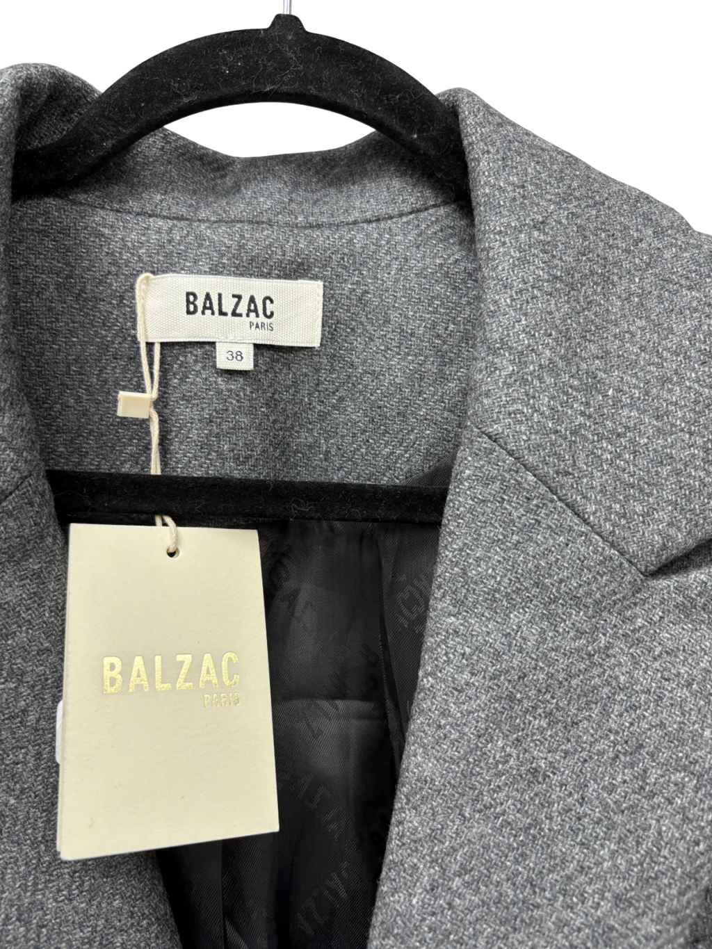 Balzac Grey Lynne Double Breasted Blazer UK 10