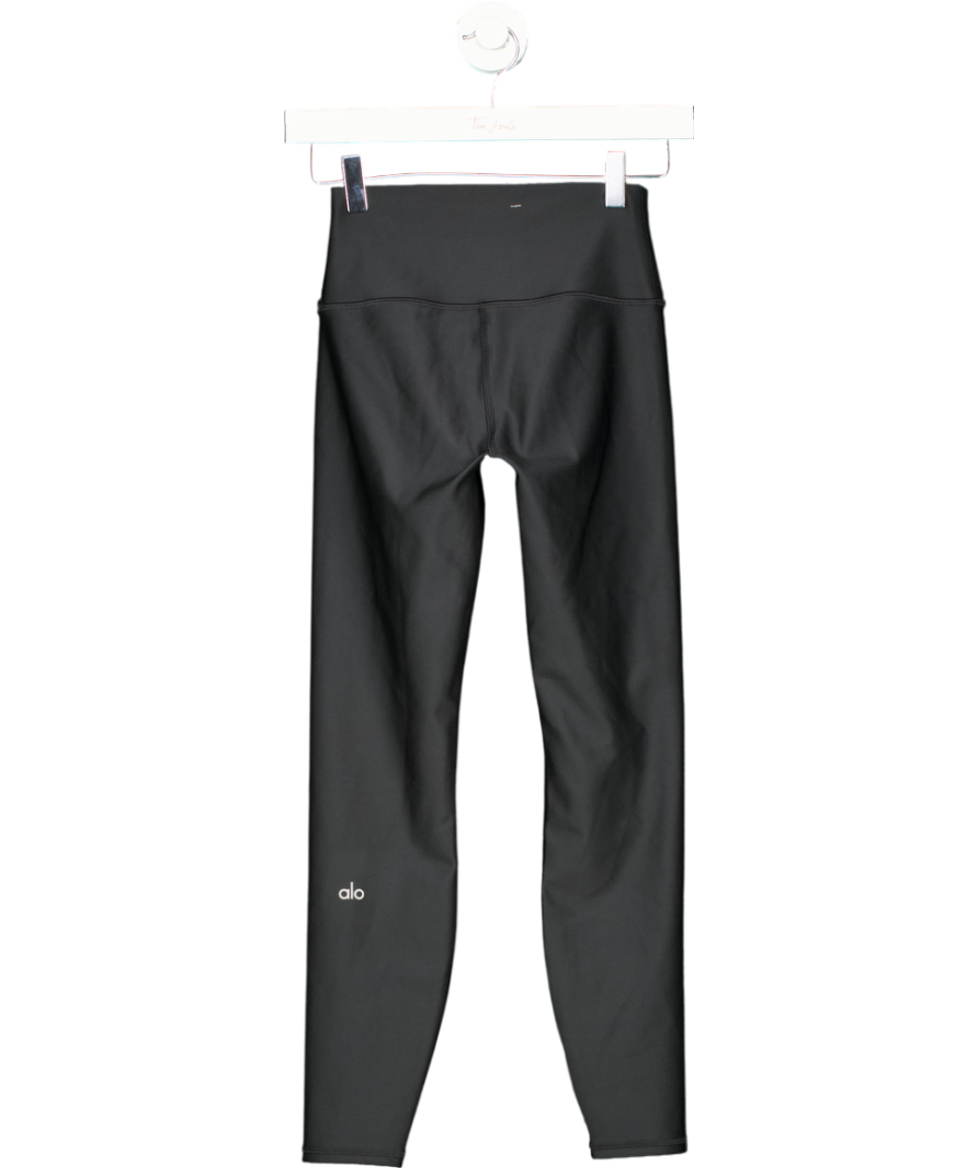 alo yoga Black High Waisted Airbrush Capri Leggings UK XS