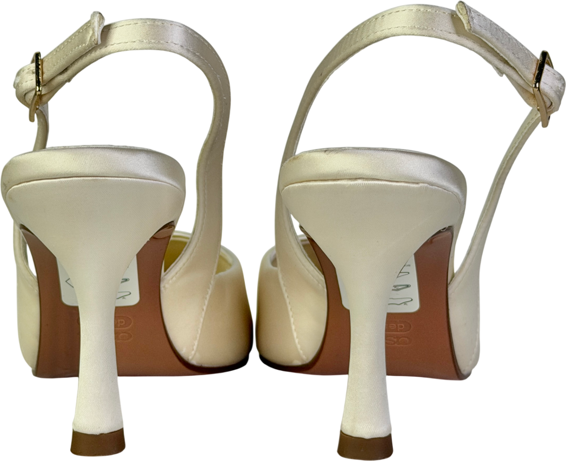 ASOS Cream Samber Slingback Stiletto Heels UK 5 EU 38 👠