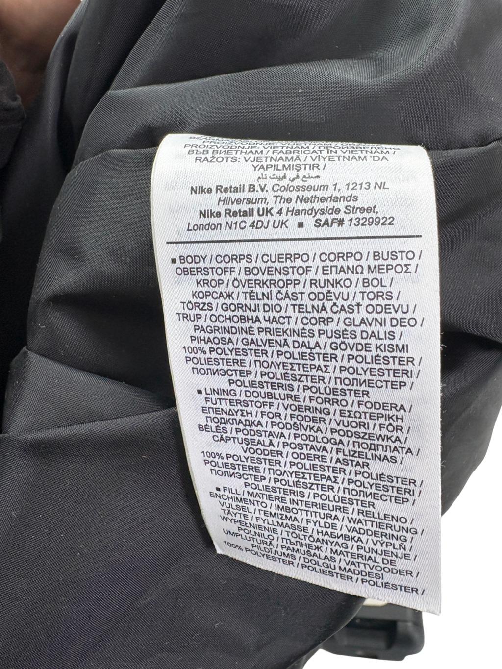 Nike Black Therma-fit Gilet UK L