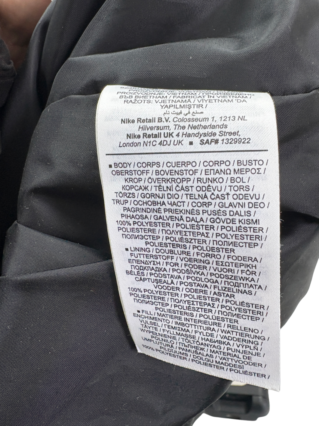Nike Black Therma-fit Gilet UK L