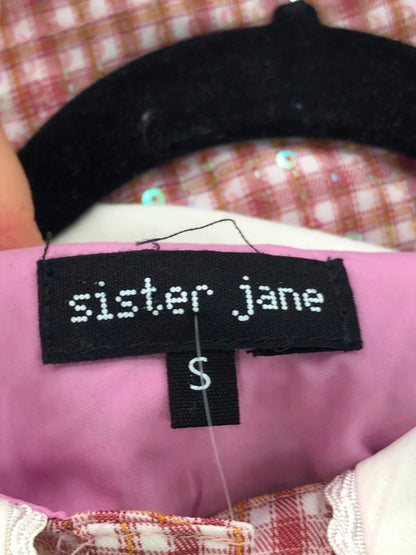 Sister Jane Pink Sequin Gingham Dress Size S