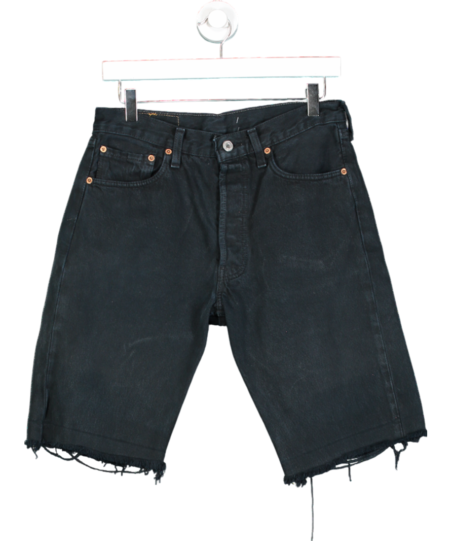 levis Blue Distressed Hem Shorts W32