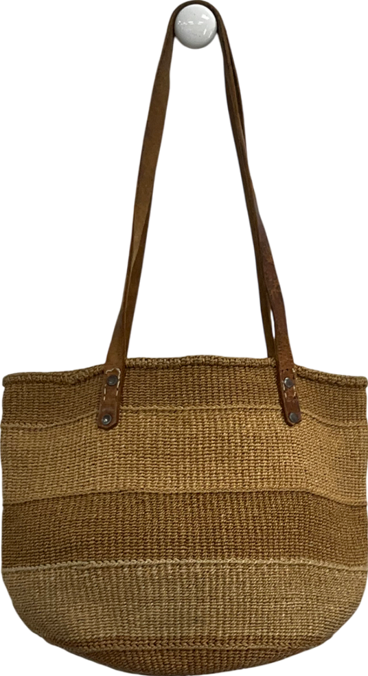Brown Wicker Shoulder Bag One Size