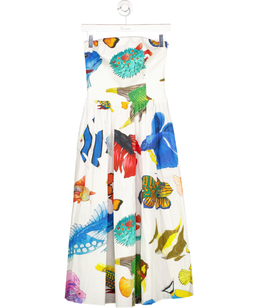 Stella Jean White Multicoloured Fish Print Dress UK 8