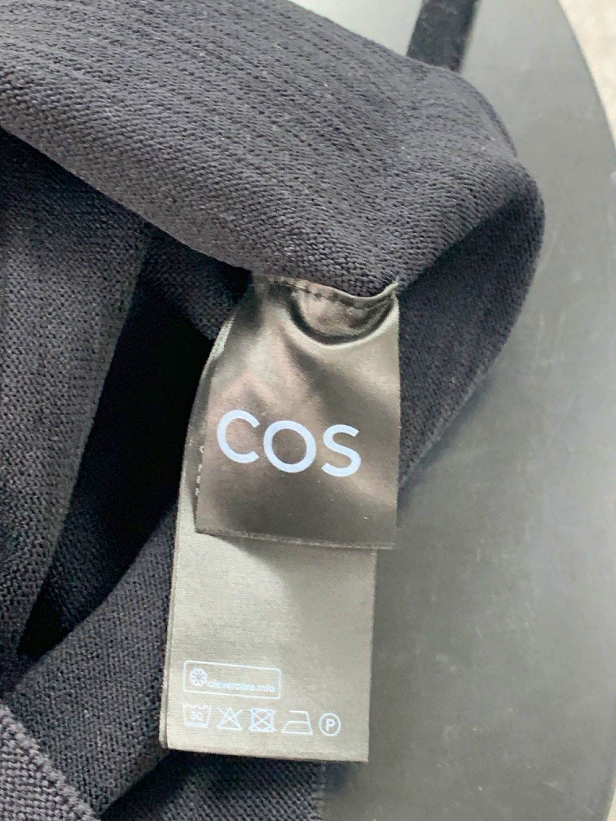 COS Black Strapless Knit Top XS