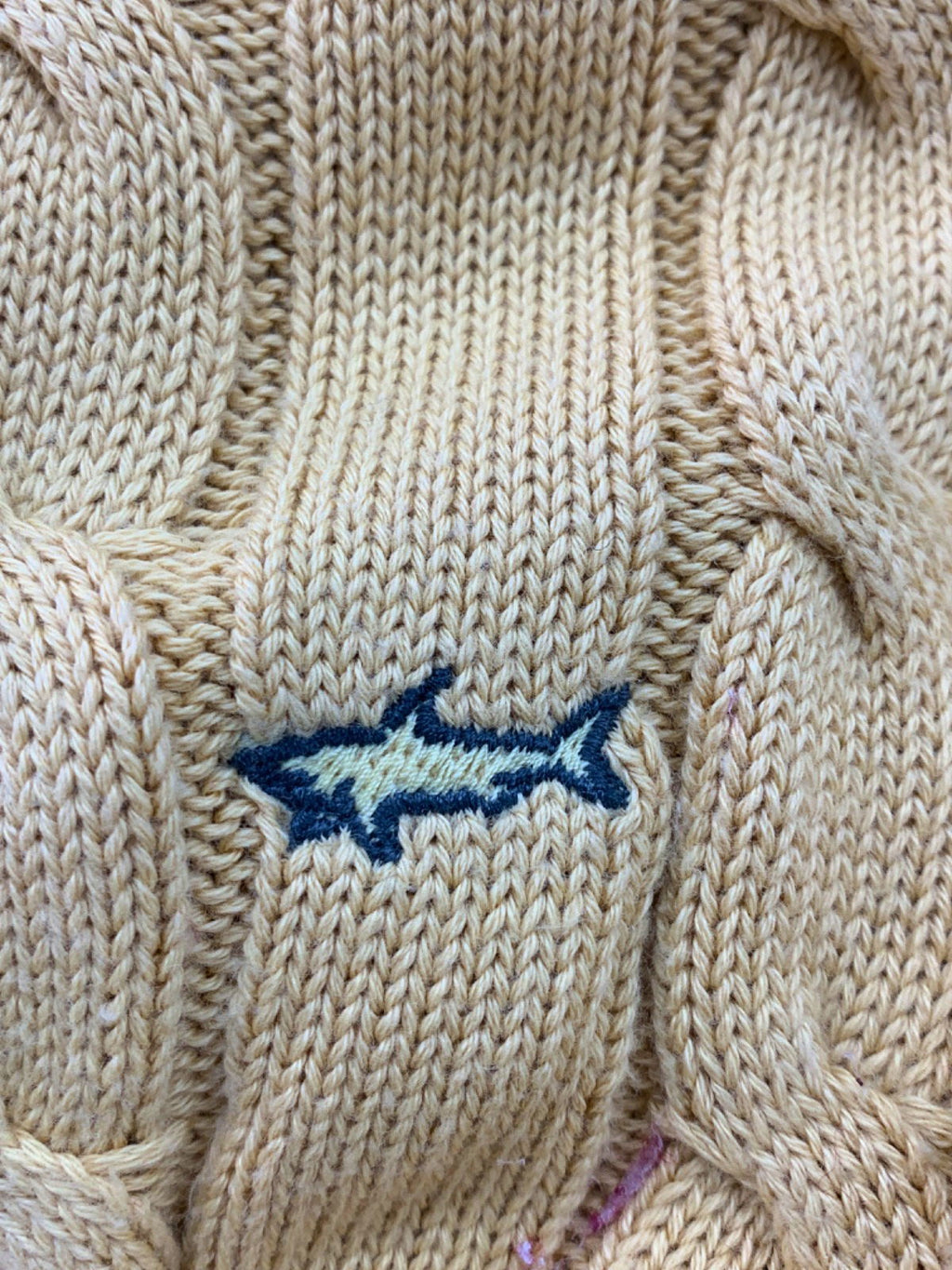 Paul & Shark Yellow Cable Knit Jumper UK S