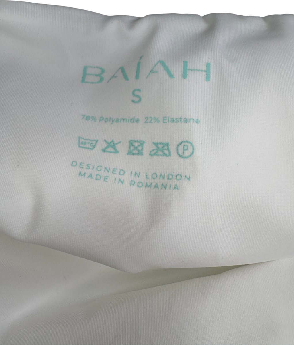 Baiah White The Siren Plunge Swimsuit UK S