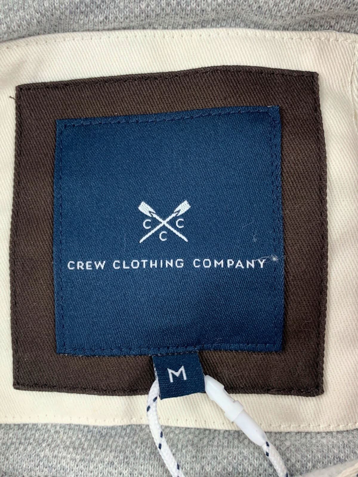 Crew Clothing Company Grey Pique Rugby Shirt with Pink Collar SZ Medium